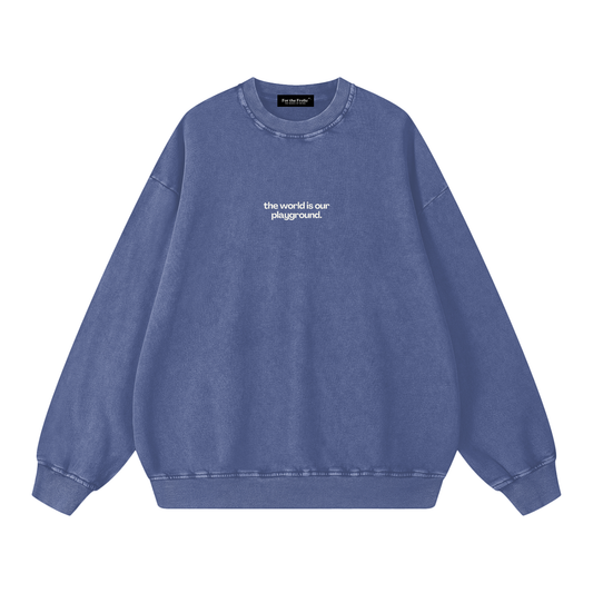 World Is Our Playground Cozy Cotton Crew