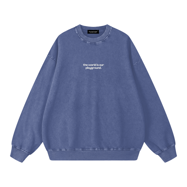 World Is Our Playground Cozy Cotton Crew